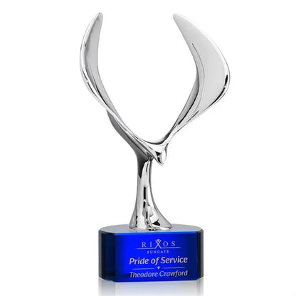 Maverick Eagle Award on Paragon Base - Blue