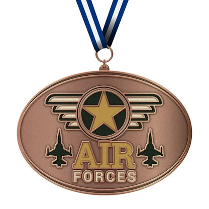 Zinc Alloy Medal with Shiny Plating Finishes - Die Struck