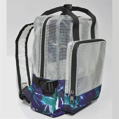 Grid PVC Backpack w/ Bottom Sublimation