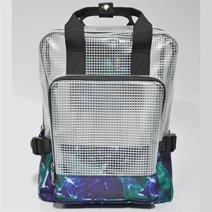 Grid PVC Backpack w/ Bottom Sublimation