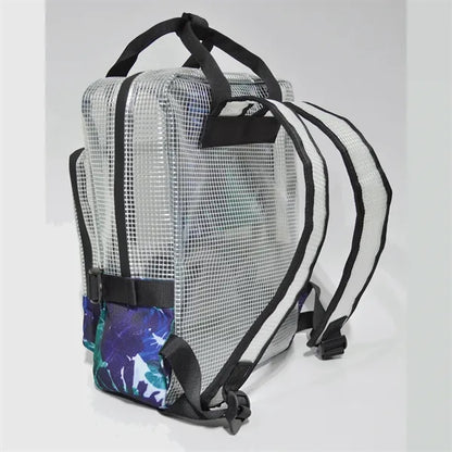 Grid PVC Backpack w/ Bottom Sublimation