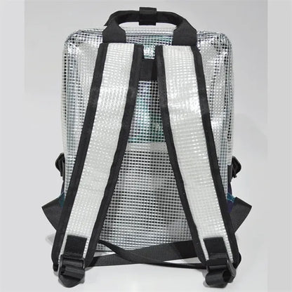 Grid PVC Backpack w/ Bottom Sublimation