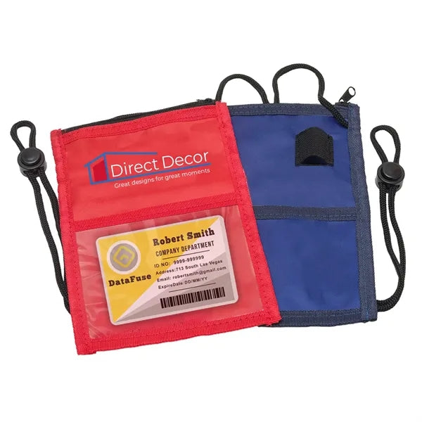 Adjustable Lanyard Neck Wallet - 6.89" x 5.25"