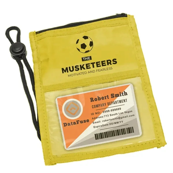 Adjustable Lanyard Neck Wallet - 6.89" x 5.25"