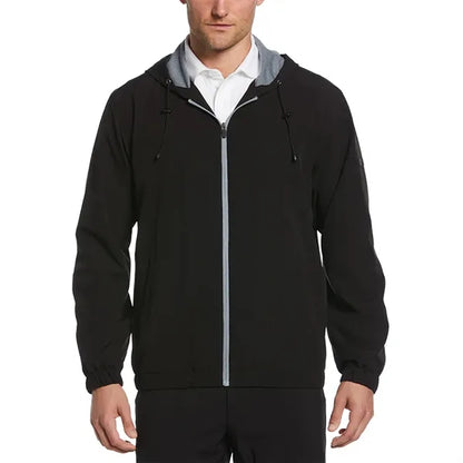 Perry Ellis Elastic Hem Zip Jacket