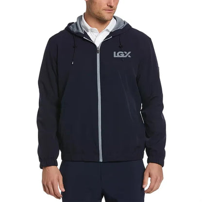 Perry Ellis Elastic Hem Zip Jacket