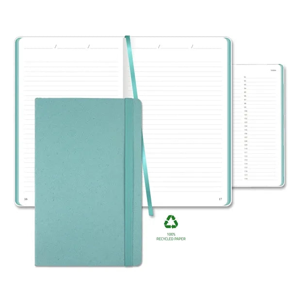Carapace Medio Lined Recycled White Page Journal