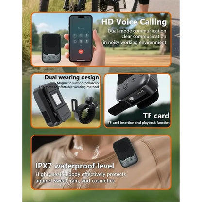 Wearable Bluetooth Speaker with Handlebar Mount