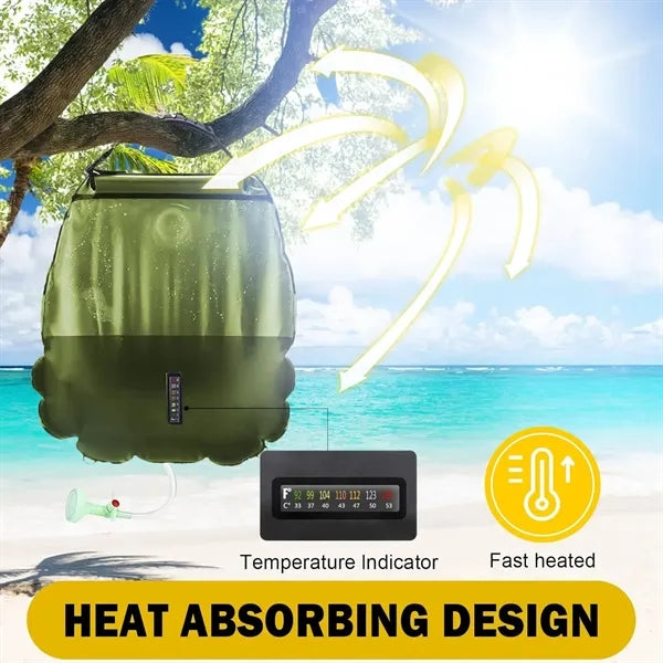 5 Gal Solar Heating Camping Shower Bag