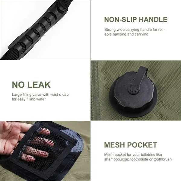 5 Gal Solar Heating Camping Shower Bag