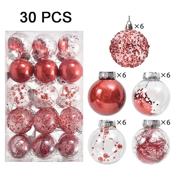Shatterproof Clear Plastic Christmas Ball Ornaments