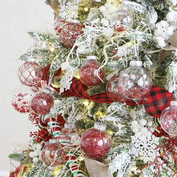 Shatterproof Clear Plastic Christmas Ball Ornaments