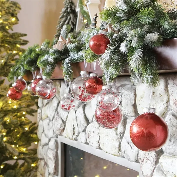 Shatterproof Clear Plastic Christmas Ball Ornaments