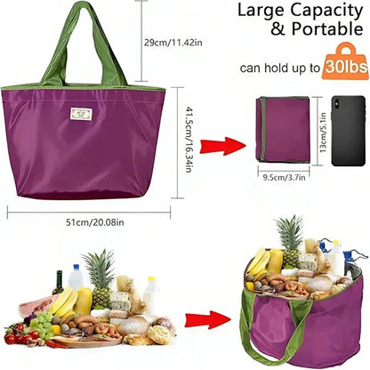 Foldable Tote Shopping Bag with Pocket