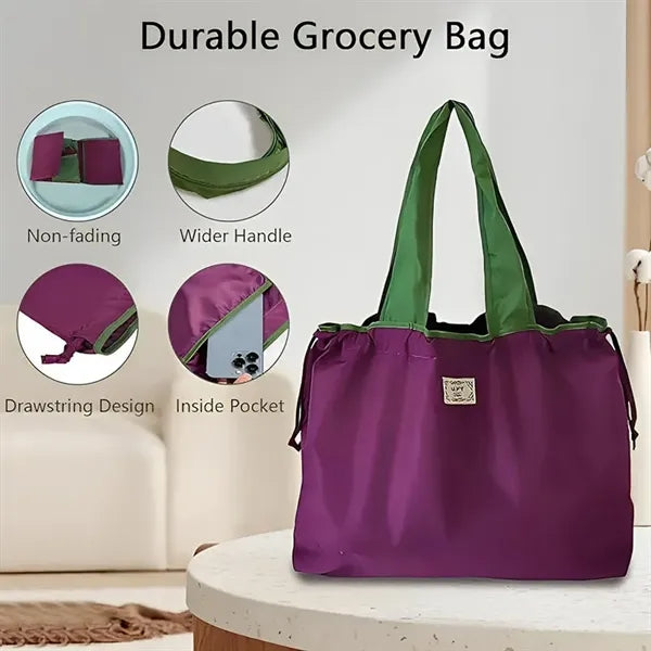Foldable Tote Shopping Bag with Pocket