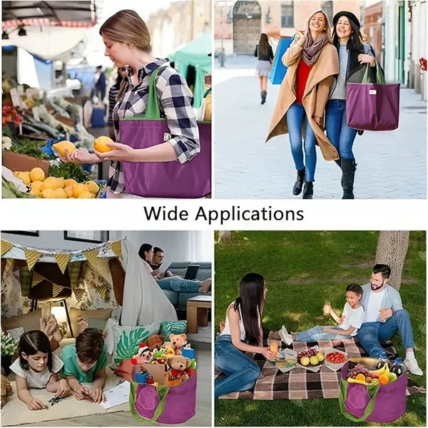 Foldable Tote Shopping Bag with Pocket