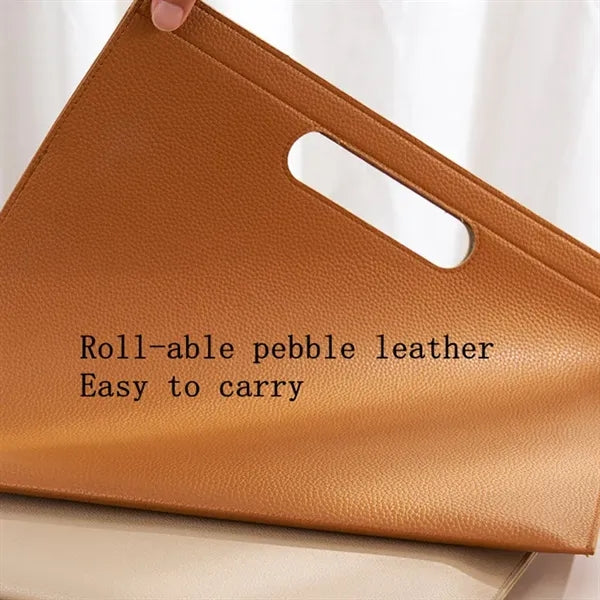 A4 Document Holder with Handle PU Leather File Folder