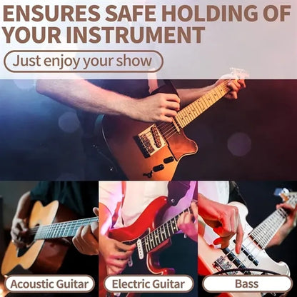 Adjustable Cotton Guitar Strap with 3 Guitar Picks Holders