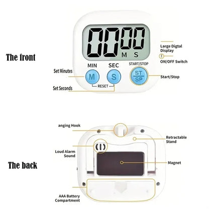Digital Magnetic Kitchen Timer with Large Display