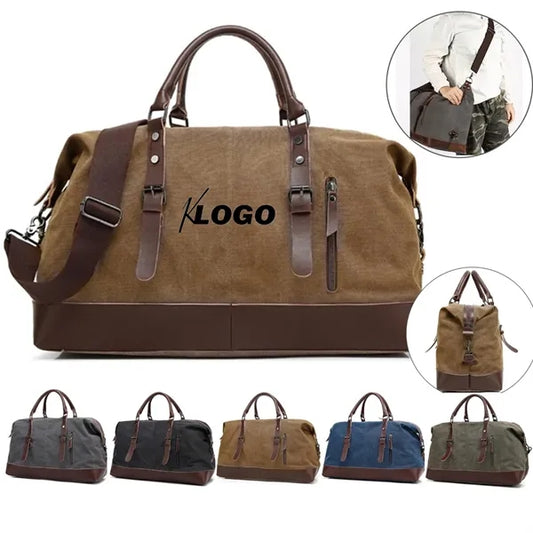 Vintage Canvas Travel Duffel Bag