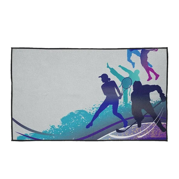 Sublimated Microfiber Golf Towel with Grommet & Carabiner