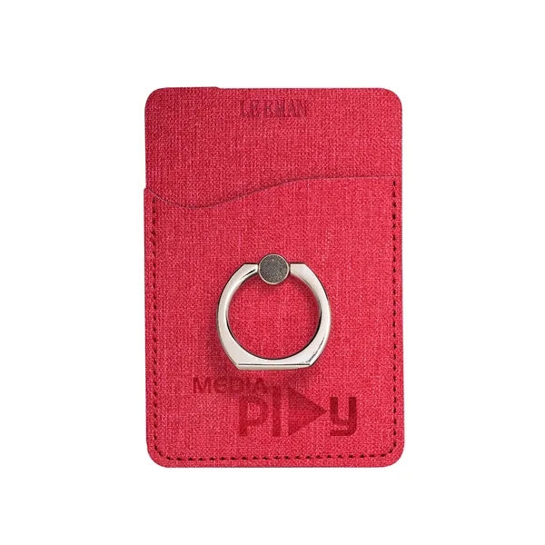 Leeman RFID Phone Pocket With Metal Ring Stand