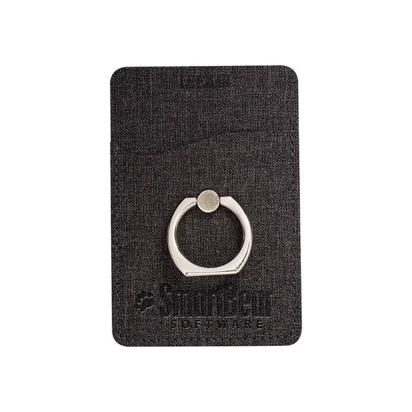 Leeman RFID Phone Pocket With Metal Ring Stand