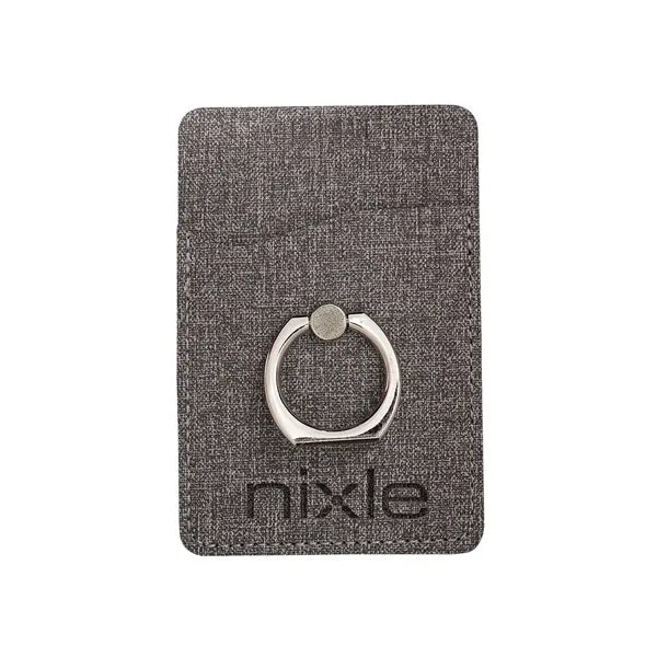 Leeman RFID Phone Pocket With Metal Ring Stand