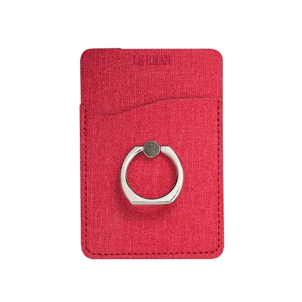 Leeman RFID Phone Pocket With Metal Ring Stand