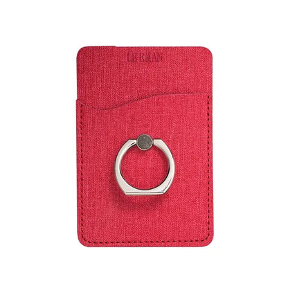 Leeman RFID Phone Pocket With Metal Ring Stand
