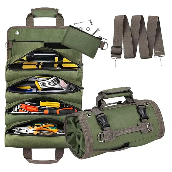Portable Foldable Roll Up Tool Bag Organizer