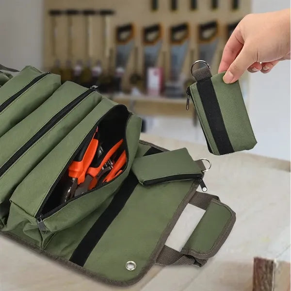 Portable Foldable Roll Up Tool Bag Organizer