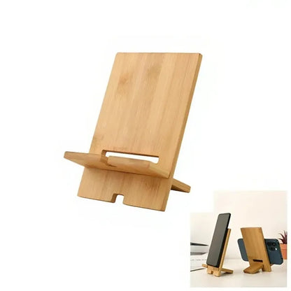 Bamboo Wood Mobile Stand Cellphone Holder