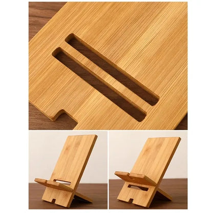 Bamboo Wood Mobile Stand Cellphone Holder