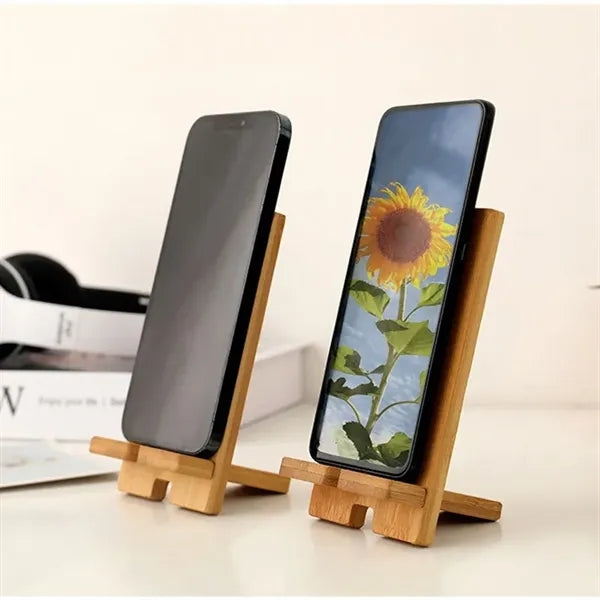 Bamboo Wood Mobile Stand Cellphone Holder