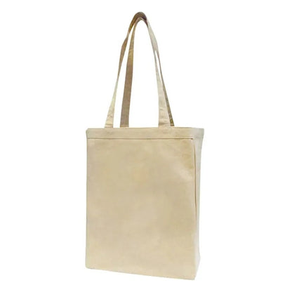 12 oz Cotton Canvas Book Tote Bag - 10"W x12"H x 3"D x