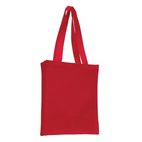 12 oz Cotton Canvas Book Tote Bag - 11"W x14"H x 5"D x