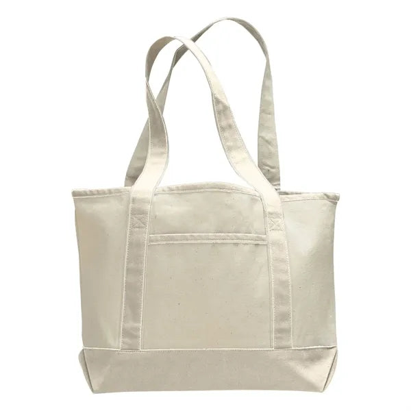 12 oz Cotton Canvas Boat Tote Bag - 18.5"W x12"H x 5.5"D x