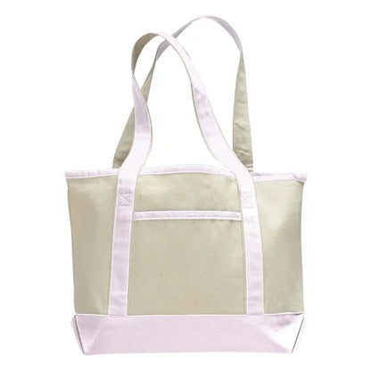 12 oz Cotton Canvas Boat Tote Bag - 18.5"W x12"H x 5.5"D x