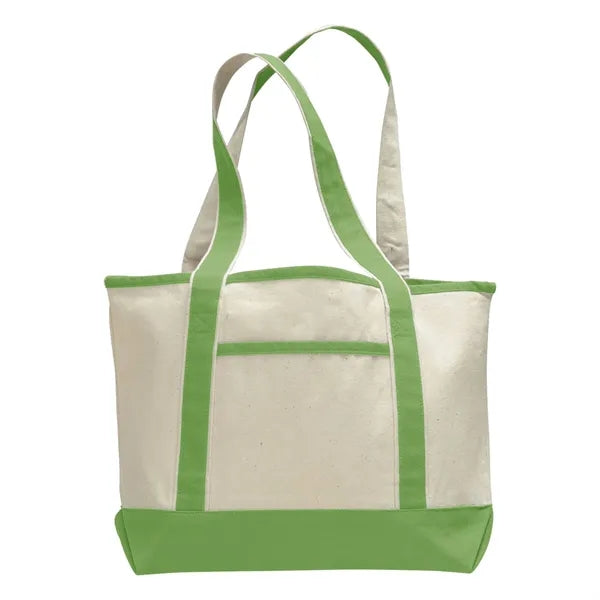 12 oz Cotton Canvas Boat Tote Bag - 18.5"W x12"H x 5.5"D x