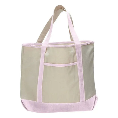 12 oz Cotton Canvas Boat Tote Bag -13.5"W x 16"H x 5D