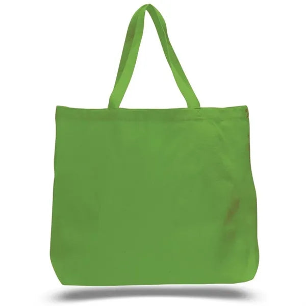 12 oz Large Cotton Canvas Grocery Tote Bag - 20"W x 15"H x