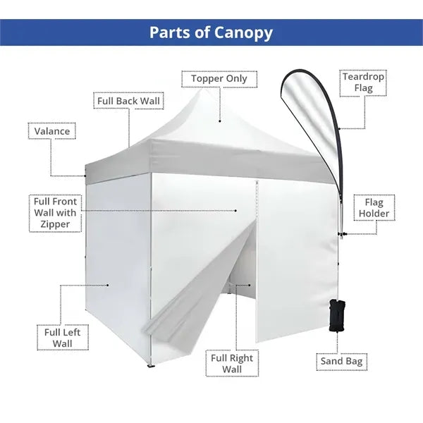 10 ft Aluminum Canopy Tent topper + Hardware