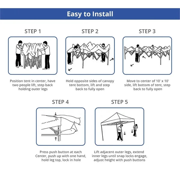 10 ft Aluminum Canopy Tent topper + Hardware