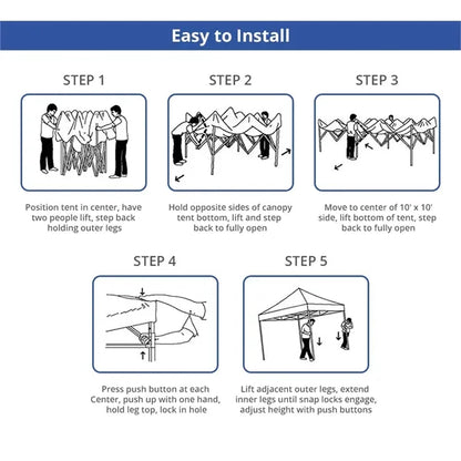 Steel Custom Canopy Tent - Topper and frame (10'x10')