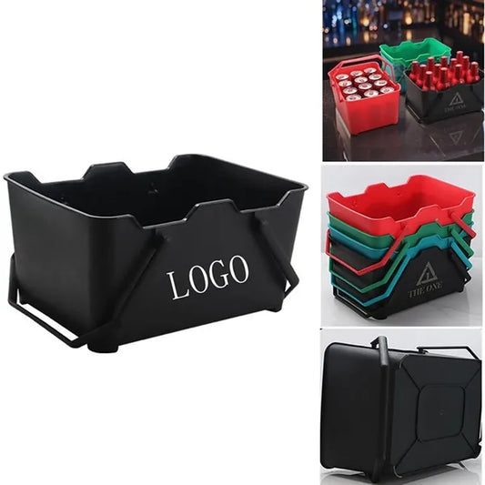 Large Capacity Plastic Beer Basket With Handles
