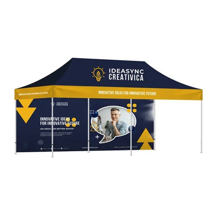 20 Ft Aluminum Canopy Tent (Topper + Frame + Back Wall)