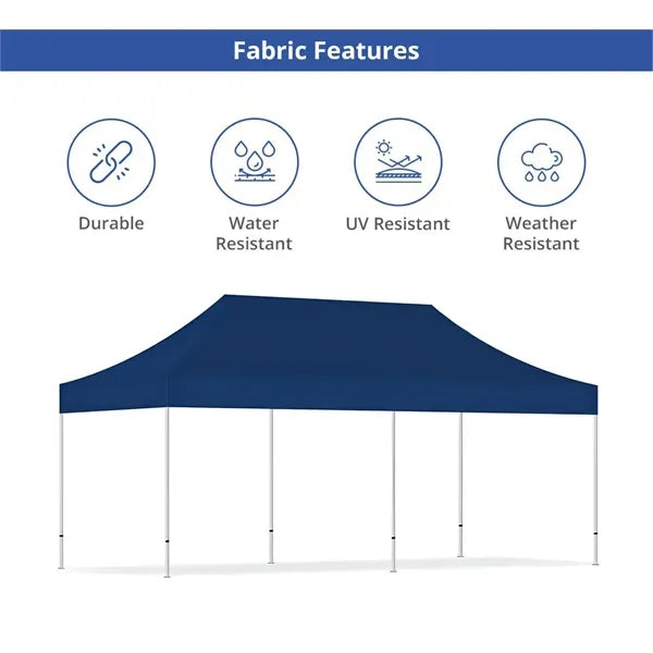 20 Ft Aluminum Canopy Tent (Topper + Frame + Back Wall)