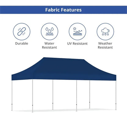 20 Ft Aluminum Canopy Tent (Topper + Frame + Back Wall)