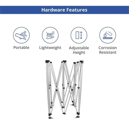 20 Ft Aluminum Canopy Tent (Topper + Frame + Back Wall)